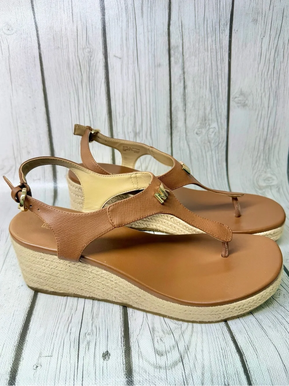 BRAND NEW Size 10 Michael Kors Women's Laney Thong Espadrille Wedge Sandals
